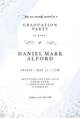 Watercolor Waves - Graduation Party Invitation